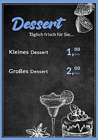 Dessertkarte